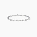 East-West Marquise-Cut Moissanite Tennis Bracelet