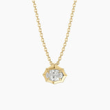 2 ct East-West Oval-Cut Moissanite Bezel-Prong Pendant Necklace