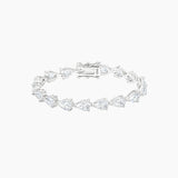 East-West Pear-Cut Moissanite Tennis Bracelet