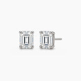 Emerald-Cut Lab-Grown Diamond Stud Earrings
