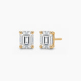 Emerald-Cut Lab-Grown Diamond Stud Earrings