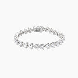 Heart-Cut Moissanite Tennis Bracelet