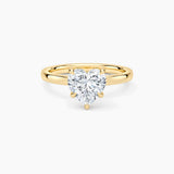 Heart-Cut Moissanite Solitaire Ring