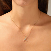 Moissanite Letter Necklace