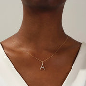 Moissanite Letter Necklace