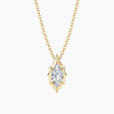 2 ct Marquise-Cut Moissanite Bezel-Prong Pendant Necklace