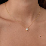 Marquise-Cut Moissanite Pendant Necklace
