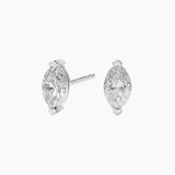 Marquise-Cut Moissanite Stud Earrings