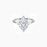 Marquise-Cut Moissanite Three-Stone Ring