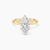 Marquise-Cut Moissanite Solitaire Ring