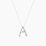 Mixed-Shape Moissanite Initial Necklace