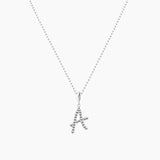 Moissanite Abstract Initial Necklace