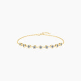 Moissanite Bezel Half Tennis Bracelet