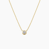 Moissanite Bezel Pendant Necklace