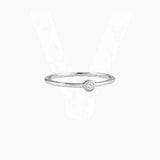Moissanite Bezel Solitaire Ring