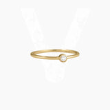 Moissanite Bezel Solitaire Ring