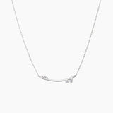 Moissanite Cluster Bar Necklace