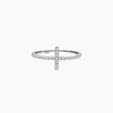 Moissanite Cross Ring