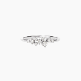 Moissanite Floating Cluster Ring