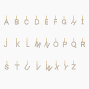 Moissanite initial necklace in yellow gold vermeil, alphabet pendant options.