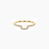 Moissanite U-Shaped Contour Ring