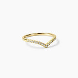 Moissanite V-Shaped Ring