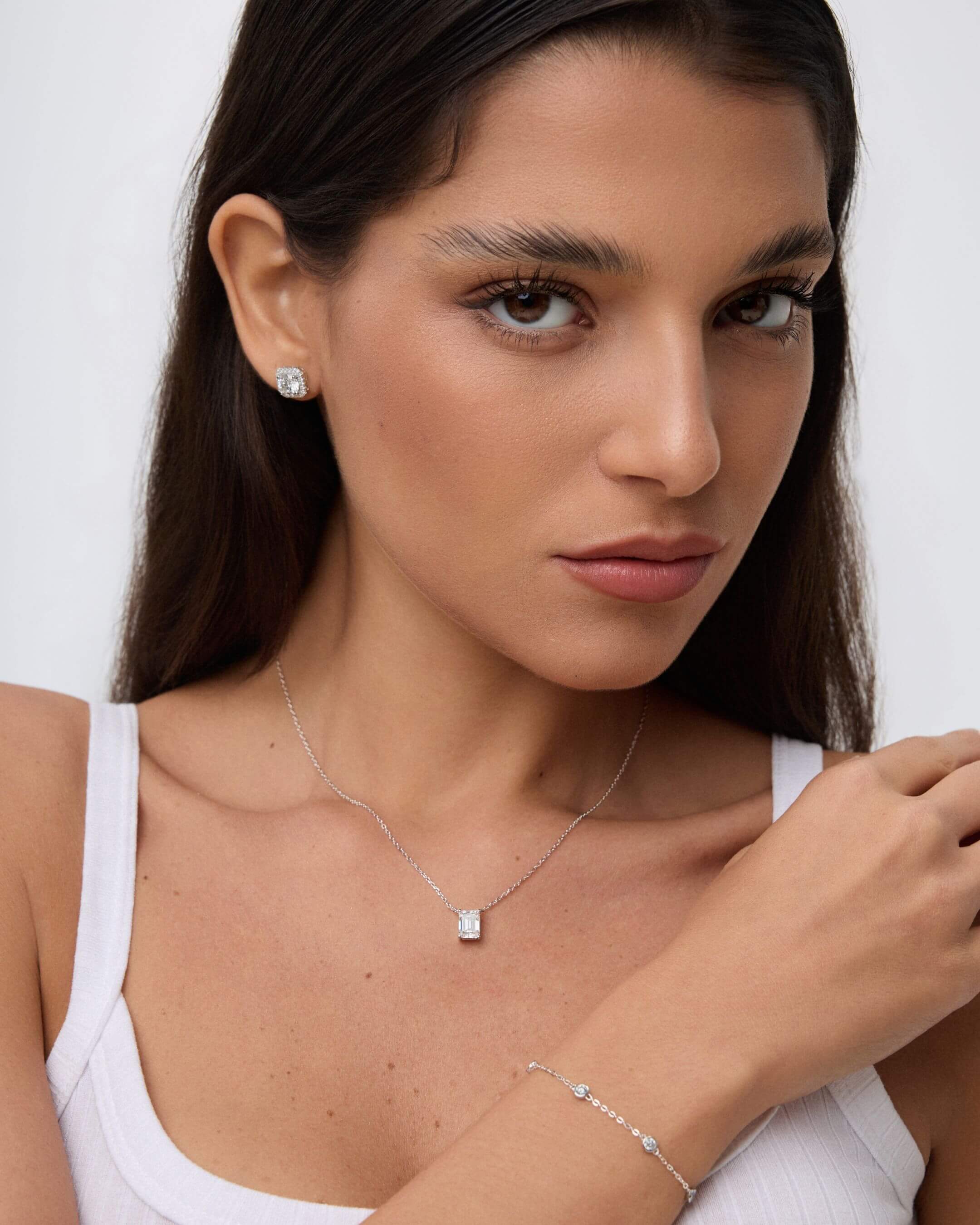 Multi Moissanite Station Bracelet