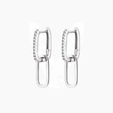 Multiway Pavé Moissanite Link Earrings