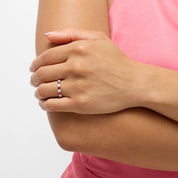 Moissanite & Lab-Grown Ruby Eternity Ring - Women's Rings - Someone & HerOwn