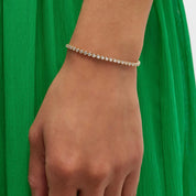 Bezel Moissanite Tennis Bracelet 3mm