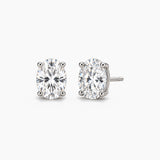 Oval-Cut Lab-Grown Diamond Stud Earrings