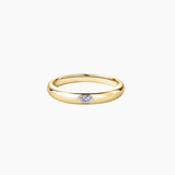 Oval-Cut Moissanite Bezel Dome Ring