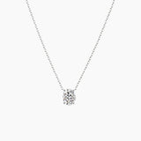 Oval-Cut Moissanite Pendant Necklace