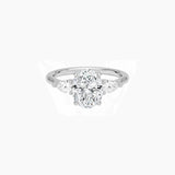 Oval-Cut Moissanite Three-Stone Ring