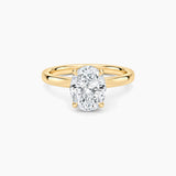 Oval-Cut Moissanite Solitaire Ring
