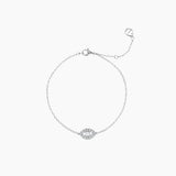 Pavé Moissanite Evil Eye Bracelet