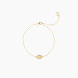 Pavé Moissanite Evil Eye Bracelet