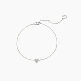 Pavé Moissanite Heart Bracelet