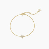 Pavé Moissanite Heart Bracelet