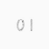 Pavé Moissanite Huggie Hoop Earrings
