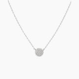 Pavé Moissanite Round Pendant Necklace