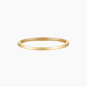 Pavé moissanite stackable bangle in yellow gold vermeil, back view.