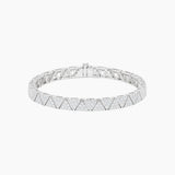 Pavé Moissanite Triangle-Link Tennis Bracelet