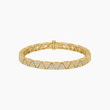 Pavé Moissanite Triangle-Link Tennis Bracelet