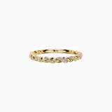 Pavé Moissanite Twist Ring
