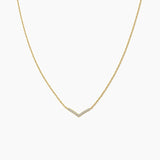 Pavé Moissanite Wishbone Necklace