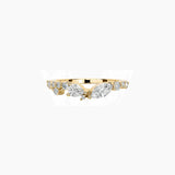 Pear-Cut & Marquise-Cut Moissanite Cluster Ring