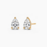 Pear-Cut Moissanite Stud Earrings