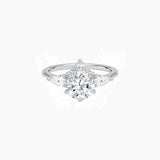 Pear-Cut Moissanite Three-Stone Ring