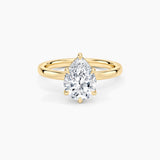Pear-Cut Moissanite Solitaire Ring